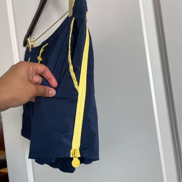 Hunter Women's Blue Athletic Side Zip Yellow Workout Tennis Shorts Size L - Picture 4 of 10